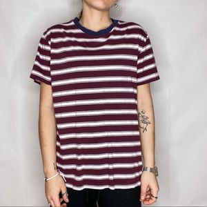Birch Black Striped T-Shirt Red White